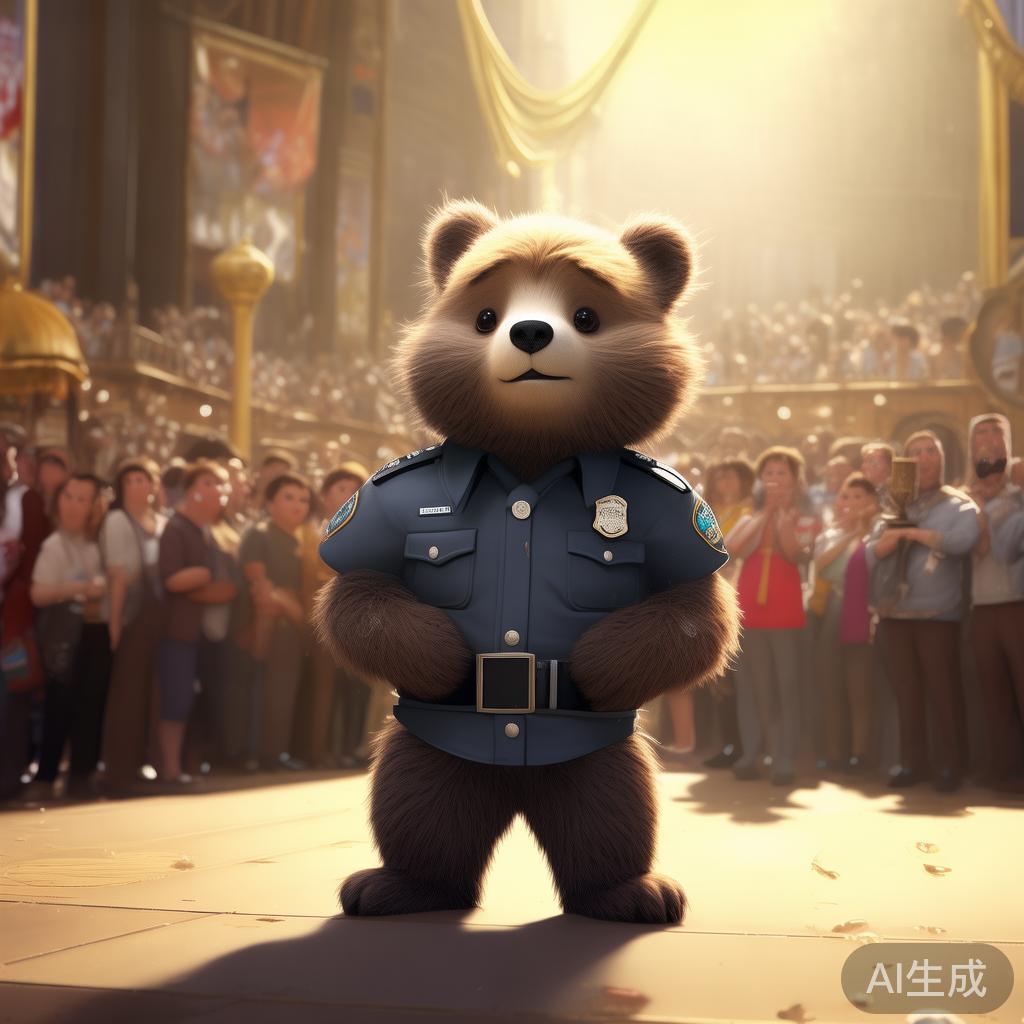 警察小熊的领奖仪式,从神秘到普通的过渡 - 快讯网 - 分享生活资讯热点话题综合门户网www.pusiai.com